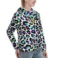 thumbnail image 3 of Hoodies for Women - Trendy black rainbow Leopard Comfrt Colour Drawstring Women'S Fashion Hoodies & Sweatshirts, Fall Outfits Clothes for Women 2024 Pullover with Kangaroo Pocket, 3 of 7