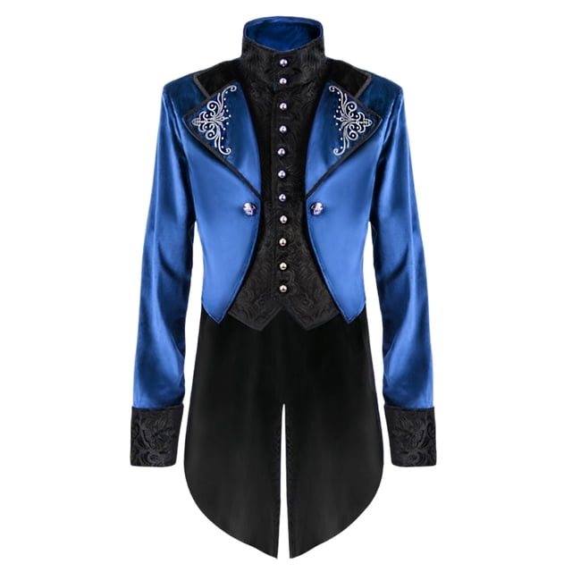 LOVZFMLL Jackets for Men's Solid Color Fashions Long Sleeve Long Slit Girdle Round-Neck Blouse