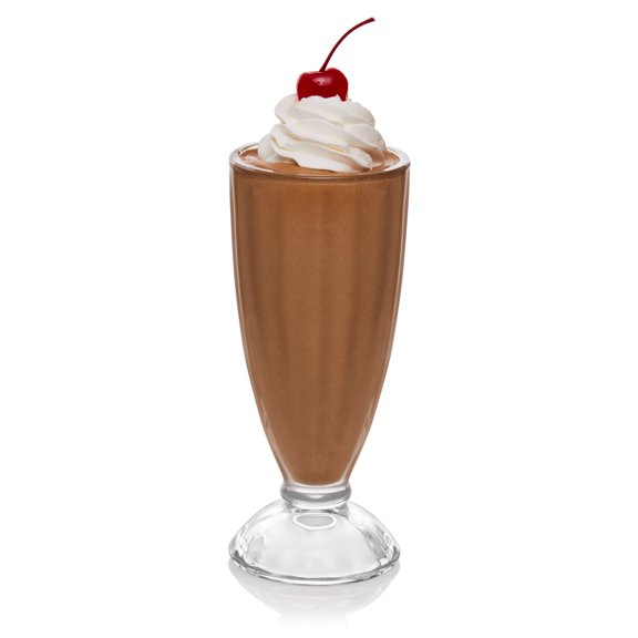 Libbey Fountain Shoppe Milkshake Glasses, 12-ounce, Set of 6