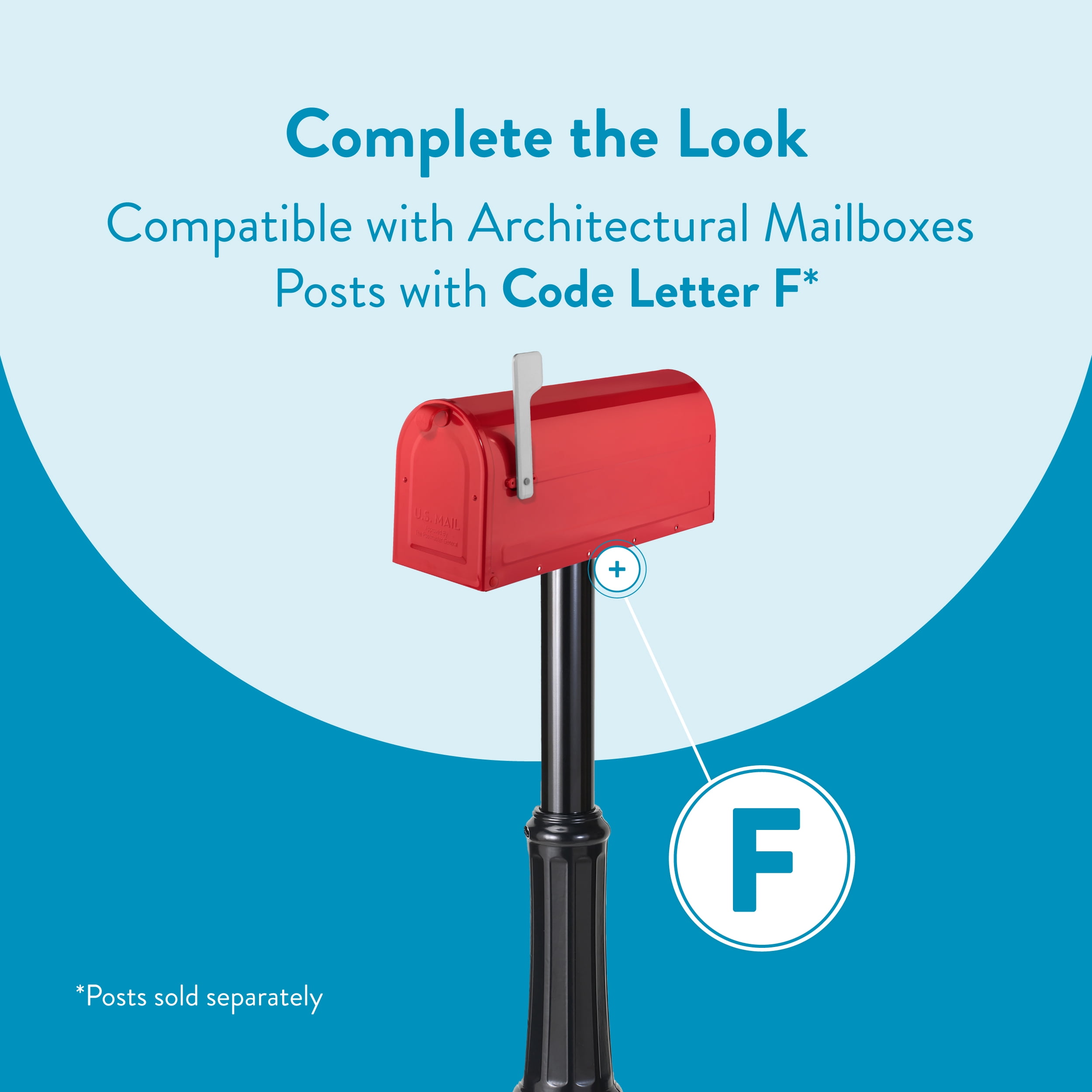 Architectural Mailboxes MB1™ Weather-Resistant Steel Metal Post Mounted Mail Box for outside, Red, Medium Curbside Mailbox with Magnetic Latch, USPS Approved for Residential Delivery