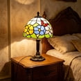 thumbnail image 5 of Vintage Stained Glass Table Lamp, Plug-in Decorative Bedside Lamp for Bedroom, Living Room & Study, 5 of 7