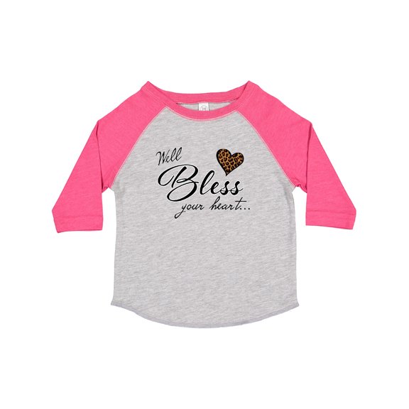 Inktastic Well Bless your Heart with Leopard Print Boys or Girls Toddler T-Shirt