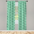 thumbnail image 3 of Ambesonne Umbrella Curtains, Wet Weather in Green, Pair of 28"x63", Pale Green Sea Green, 3 of 5