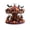 A001- Multicolor (A), variant on 2D Halloween Carousel Acrylic Display with Black Cat and Pumpkin Patterns, Spooky Home Decor Accent for Mantel Shelf Or Desk, Vintage Halloween Decorations for Home 8-Inch Tall