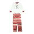 thumbnail image 3 of ITFABS Christmas Family Pajamas Set, Letter Deer Print Tops+Trousers/Romper, 3 of 9