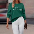 thumbnail image 5 of Tawop Womens Sweatshirts Womens Top Sweatshirts for Women Crew Neck Long Sleeve Graphic Green L, 5 of 6