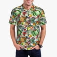thumbnail image 3 of Balery Vegan1 Printed Men’s Short Sleeve Polo Shirt, Midweight Men's Shirt,Golf Polo shirts -, 3 of 9