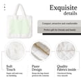 thumbnail image 4 of Rocae Pistachio Green Checkboard or Plush Underarm Bag White Furry Purse Handbag for Autumn and Winter, 4 of 7