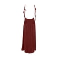 thumbnail image 3 of Women's Maxi Dresses Spaghetti Strap Backless Elastic Waist Dresses Casual Party Style Lightweight Breathable Flowy Loose Fit Summer Dresses, 3 of 9