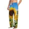 thumbnail image 6 of Yiaed Sky Golden Sunflower Field B Print Men's Lounge Pants, Loose PJ Bottoms, Long Pajama Pants for Men-Medium, 6 of 6