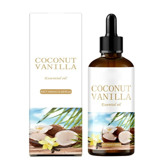 Coconut Vanilla Fragrance Oils , Essential Oils for Diffusers for Home, Perfect for Diffuser, , DIY Candle and Soap Making - Moisturizing Massage Skin Care Oil Hair Care Coconuts Oil 100ml