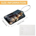 thumbnail image 5 of Christmas Snowman Luggage Tag, Travel Tags, Handbag Tag - Square PU Leather 2 Pack with Privacy Cover and Stainless Steel Ring - Suitable for Travel, Backpack, Handbag [Amazon Approved], 5 of 7