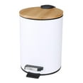 thumbnail image 3 of YIEMEEN 3/5L Wooden Flip Step Trash Can Garbage Rubbish Bin Waste Container Organizer, 3 of 14