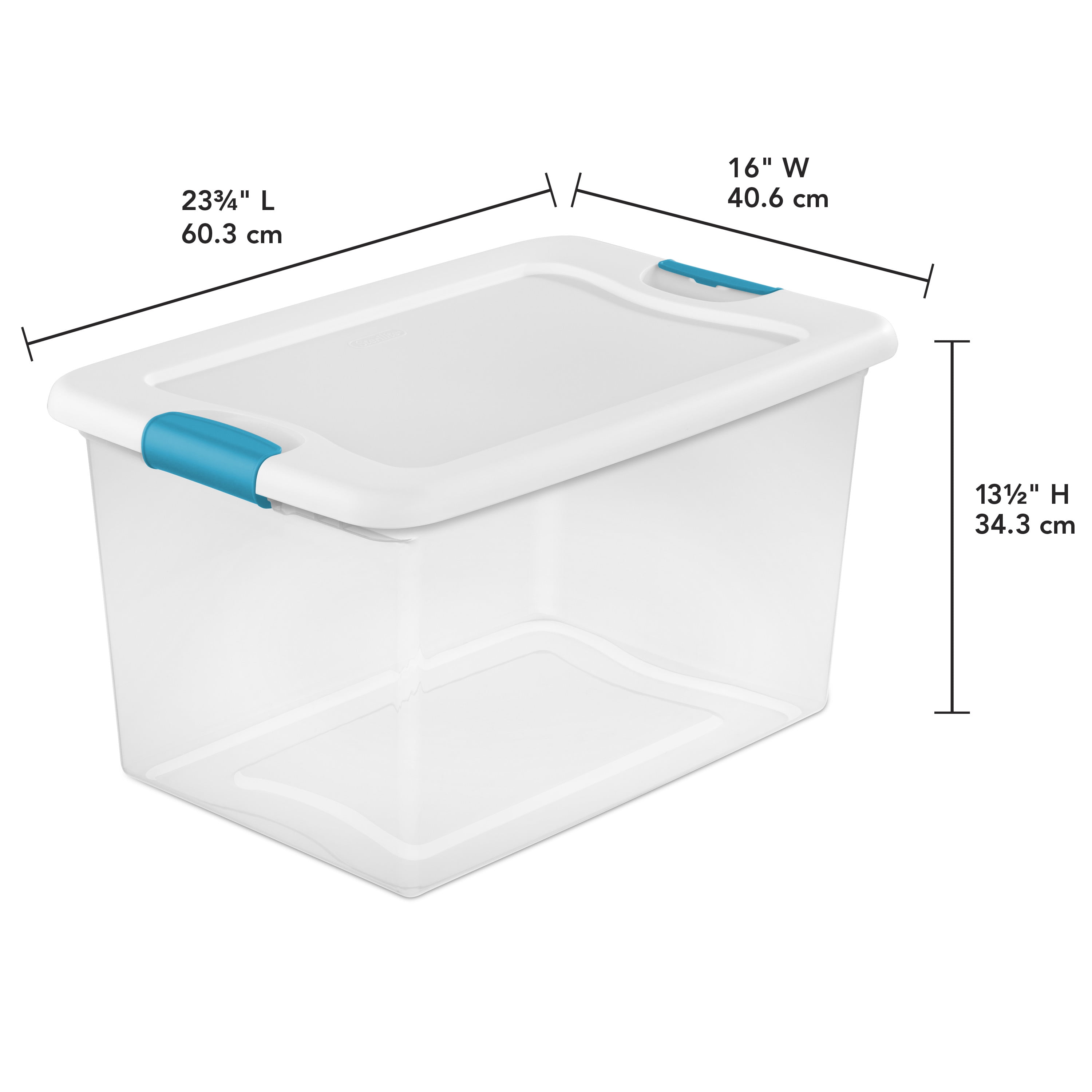 Sterilite 64 Qt. Latching Box White 
