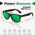 thumbnail image 5 of Sunier Classic Polarized Sunglasses 80's Retro Women Men Shades for Driving Fishing, 5 of 9