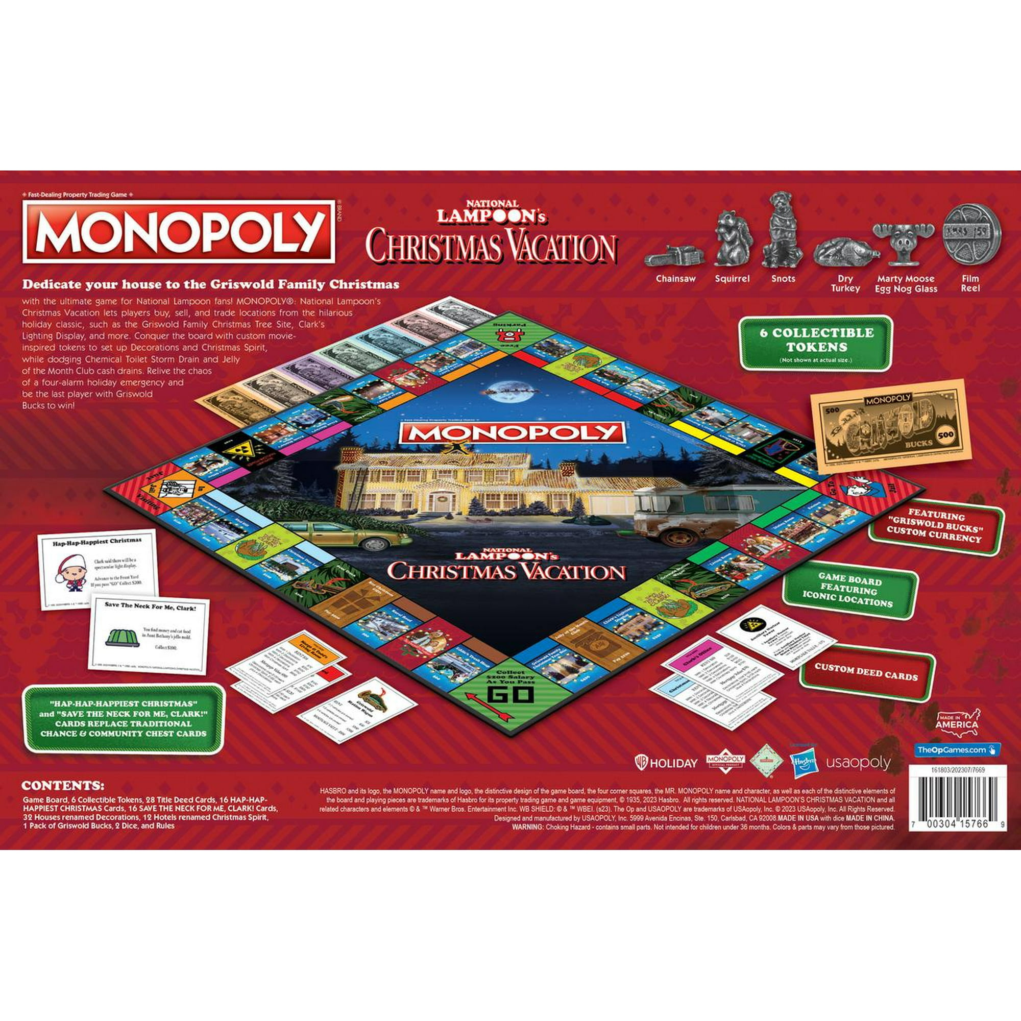USAopoly Adult Monopoly National Lampoons Christmas Vacation Board Game