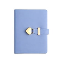 Boriyuan Lock Diary with Keys, B6 Diary with Lock, Heart Shaped Locked Journal for Women, 5.3 x 7 inch, Purple