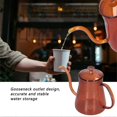 thumbnail image 3 of Hervidor de agua con cuello de cisne, tetera de vidrio de 600 ml con pico largo para café, teteras, teteras resistentes al calor con tapa para la cocina del hogar marrón, 3 of 5