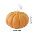 thumbnail image 3 of TUTUnaumb Halloween Pumpkin Shaped Candle Thanksgiving Pumpkin Candles Soy Candle Fall Harvest Pumpkin Candles Decoration Halloween Candle Aromatherapy Holiday Candle Gifts-Orange, 3 of 6