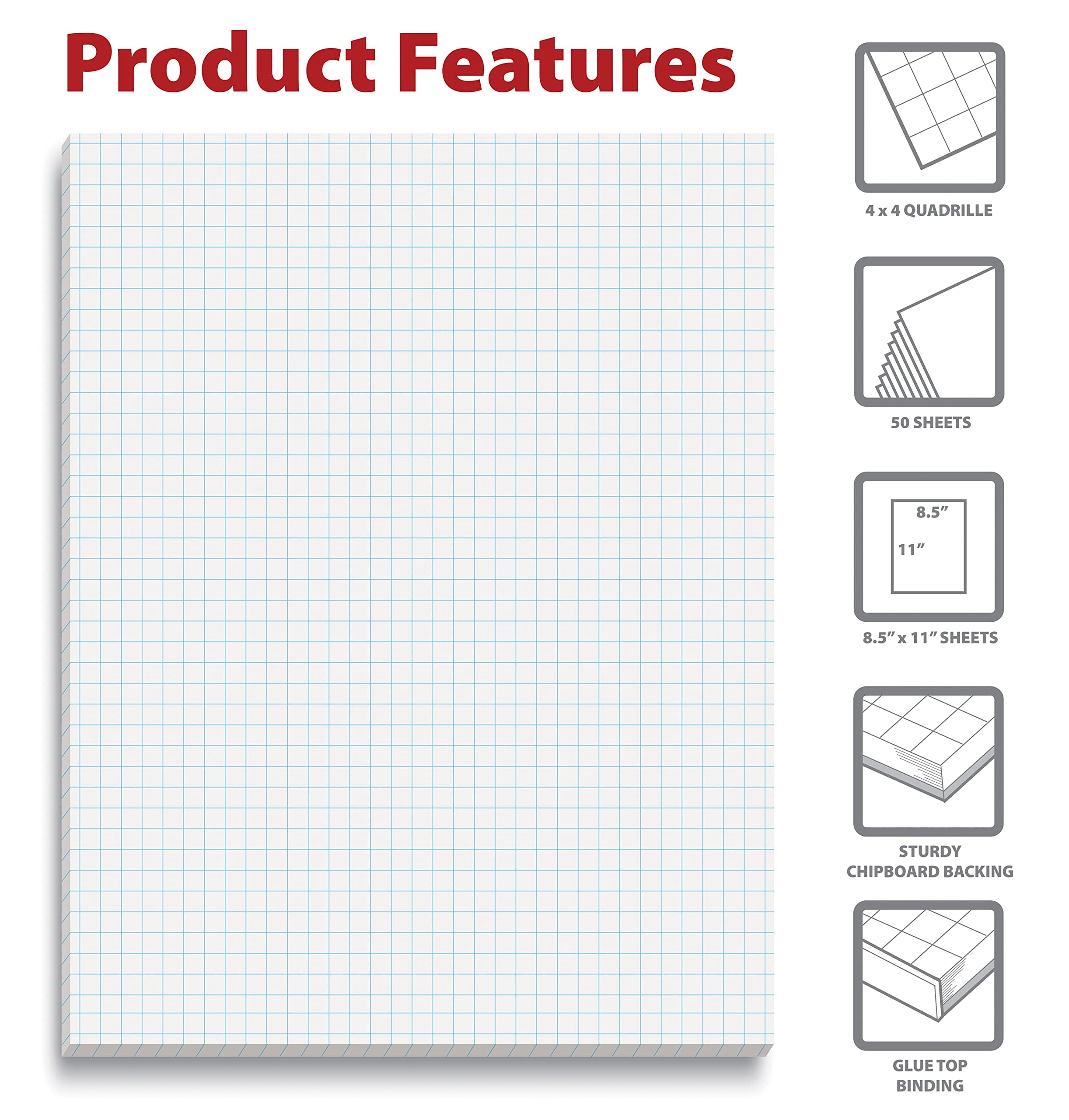 11x17 / Blueprint and Graph Paper (1 Pad, 50 Sheets Per Pad)