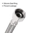 thumbnail image 6 of Uxcell 12" Faucet Supply Line Connector, G3/8 Female x G1/2 Female 304 Stainless Steel Water Supply Hose, 6 of 7