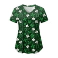 thumbnail image 2 of UngA Womens St Patricks Day T Shirts Short Sleeve V Neck Colorful Graphic Print Tees Tops Pockets Soft Loose Fit St.Patricks Day Shirts Women,L, 2 of 8