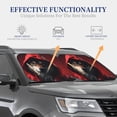 thumbnail image 4 of Balery 2 Piece Mysterious Hooded Wolf Car Windshield Sun Shade|Foldable Front Windshield Shade for Car Front Window for Most Sedans SUV Truck-Medium, 4 of 7