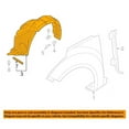 thumbnail image 3 of For 13-15 Veloster 1.6L Front Splash Shield Inner Fender Liner Panel Driver Side, 3 of 5