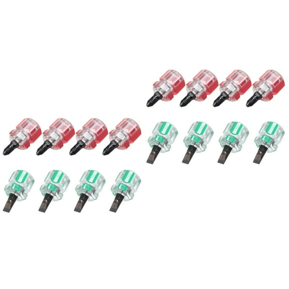 unbranded 16 pcs Mini Flat Heads Screwdrivers Small Cross Screwdrivers Stubby Screwdriver Tools