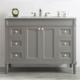 thumbnail image 2 of Vinnova Catania 48" Single Bathroom Vanity in Gray with Carrara White Marble Countertop, 2 of 6