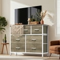 thumbnail image 7 of CONCETTA 7-Drawer Fabric Dresser Storage Chest for Bedroom, Closet, Storage Furniture for Adults, Oak, 7 of 7