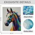 thumbnail image 3 of Diamond Art Kits for Adults - 5d Colorful Horse Abstract Art Diamond Painting for Adults, Diamond Art for Adults Beginners, Diamond Painting Kits for Adults for Home Wall Decor, 3 of 7