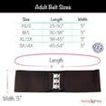 thumbnail image 3 of Hip Hop 50's Shop 1950s Style 3” Wide Elastic Cinch Belt for Women Handmade in the USA (XL/2X Black), 3 of 6