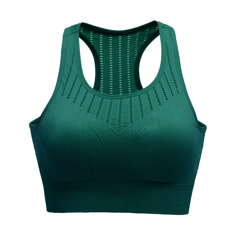 2 Pack Cami bra for women Sports Bra for Women Fitness Workout Running Yoga  Tank Tops Black+Green S