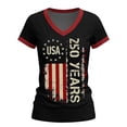 thumbnail image 4 of MEICHEN Women's 250Th Anniversary Print V Neck T Shirt 250Th Anniversary Tshirt Patriotic Tee, 4 of 7