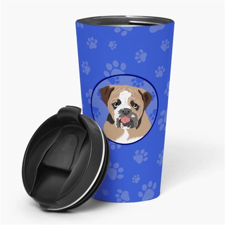 

Carolines Treasures WDK1086TBL215 7.25 x 3.5 in. Unisex English Bulldog Tricolor No.4 Stainless Steel 16 oz Tumbler Blue