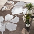 thumbnail image 4 of CAMILSON Solana Non Slip Modern Floral Indoor Area Rug Grey/Brown 2x7, 4 of 7