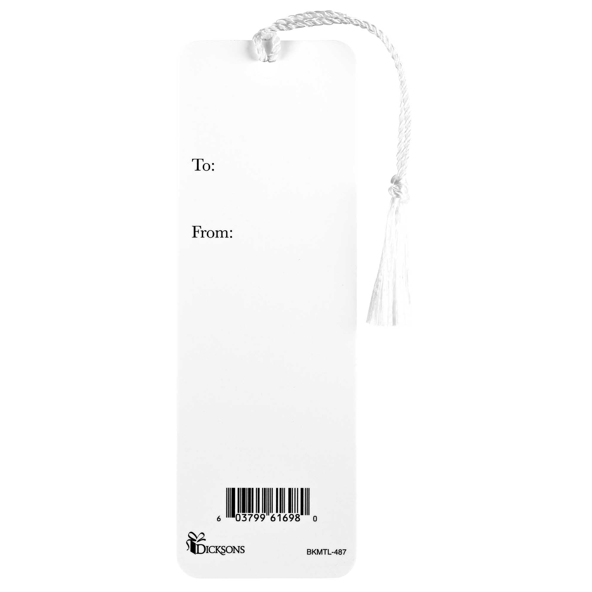 Dicksons BKMTL-487 Ask Seek Knock It Will Be Given to You Black and White 2 x 6 Paper and Tassel Encouraging Tassel Bookmark, Pack of 12