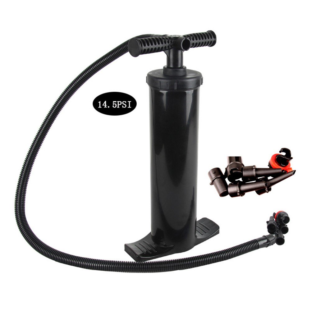 Pompe à Main Pour Bateau Gonflable Et Kayak - Pression Max 14.5 PSI - Avec 5 Buses Et Tuyau De 120cm