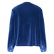 thumbnail image 5 of Karight Womens Velvet Tops Long Sleeve V Neck Elegant Velour Blouses Winter Fall Fashion Dressy Casual Button up Shirts, 5 of 5