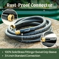 thumbnail image 4 of Vego Garden Leader Hose 16ft with Brass Thread and Swivel Grip Sleeve, 5/8" Leader Garden Water Hose with Male to Female Fittings for Garden & Yard, 4 of 7