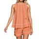thumbnail image 1 of Conjunto de pantalones cortos para mujer, ropa informal para el día a día: camiseta sin mangas con bolsillo y pantalones cortos cómodos, conjunto transpirable para primavera-verano., 1 of 6