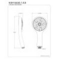 thumbnail image 2 of Kingston Brass KXH144A6 Vilbosch 5-Function Hand Shower, Naples Bronze, 2 of 2