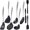Silver, variant on Cooking Utensils Set, 9 count Kitchen Utensil Set with Stainless Steel Handle, Heat-Resistant Utensils for Cooking, Non-Stick Spatula Set with Spoons, Turners, Ladle (Rainbow)