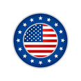 thumbnail image 3 of Women's 230g 100% Pure Cotton American Flag Badge Design Tee, 3 of 17