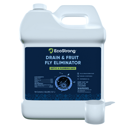 EcoStrong Fruit Fly Drain Treatment, Drain Fly and Gnat Eliminator Gel, 2 Gallon