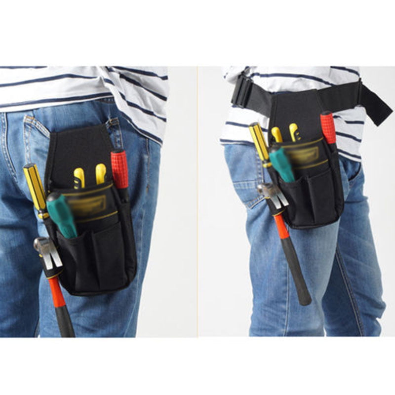 Electrician Waist Pocket Belt Tool Pouch Bag Canvas Hardware Toolkit Holder Bag 
