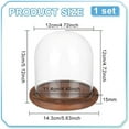thumbnail image 2 of DIY 5.5x5inch Eternal Transparent Flower Glass Cover Cloche Dome Micro Landscape with Solid Wood Base Mixed Color DIY, 2 of 8