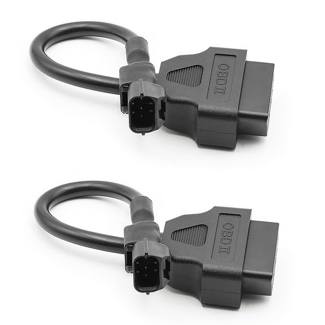2X 3 to 16 Pin Motorcycles OBD Adaptors OBD2 Diagnostic Cable Extension Connectors for Motorcycles Accessories