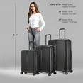 thumbnail image 3 of DUKAP AIRLEY 3-Piece Hardside Luggage Sets with Spinner Wheels, Handle and Trolley, (20"/24"/28"), Black, 3 of 11